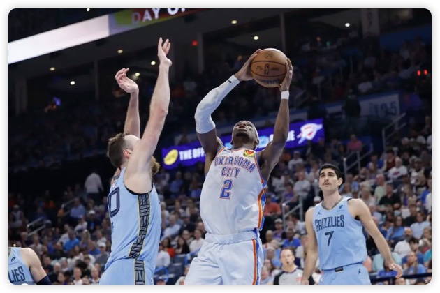 亚历山大37+6JJJ27分 雷霆大胜灰熊豪取8连胜