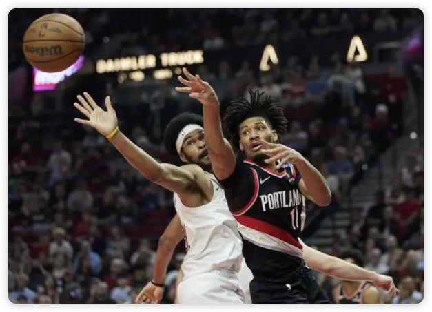 加兰27+8克林根两双 莫布利21+12骑士轻取开拓者